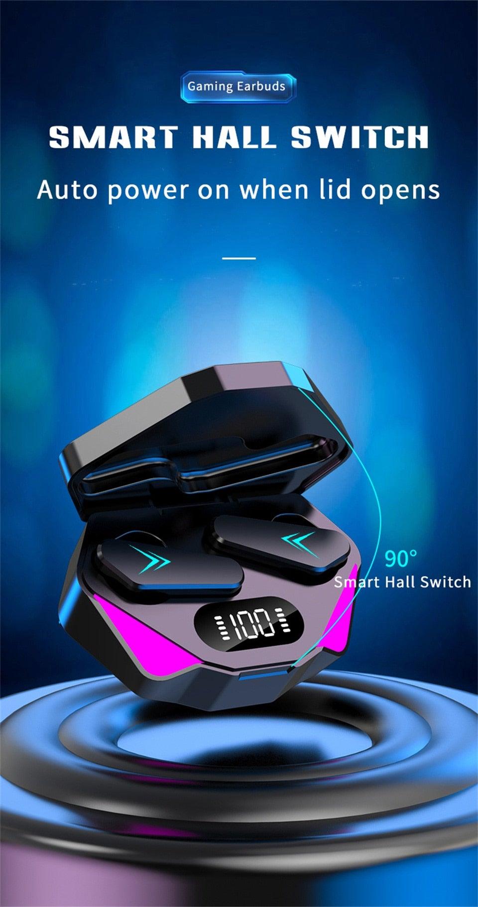 Bluetooth Game Headset Mobile Game 65ms Low Latency Chicken Winner True Wireless Earbuds with Mic Gaming Bluetooth Headphones Touch Control Eating Competitive Stereo Noise Reduction Earphones With Mic