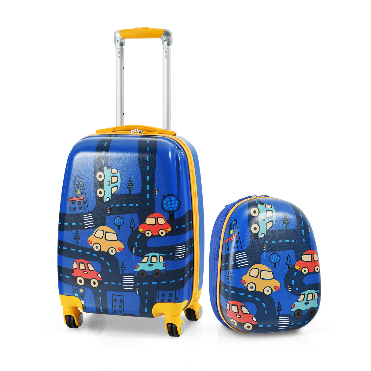 2PC Kids Luggage Set Rolling Suitcase & Backpack-Pink