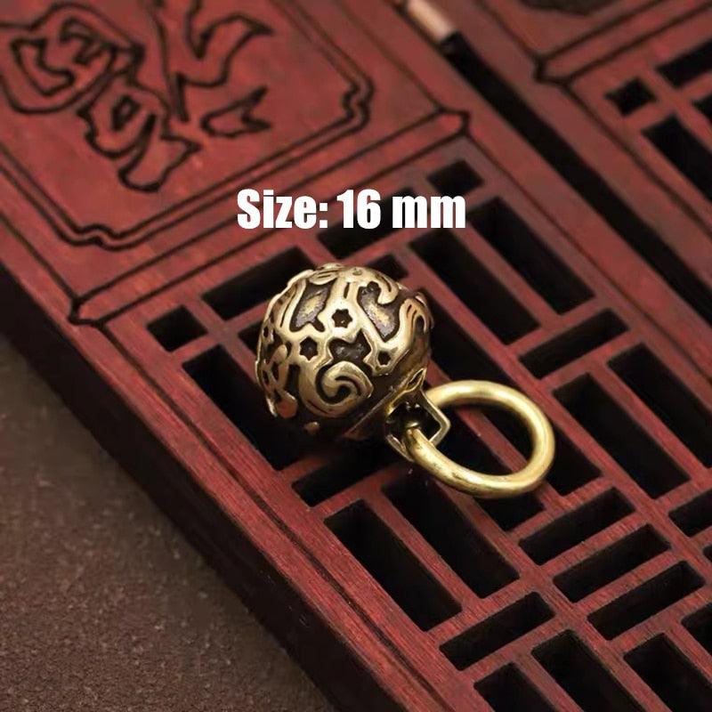 Brass Handicraft Die-Casting Wind Chimes Bell Button Wind Bell Bronze Bell Gift Home Decoration Pendant Brown Bell Metal Chandelier Wind Chime