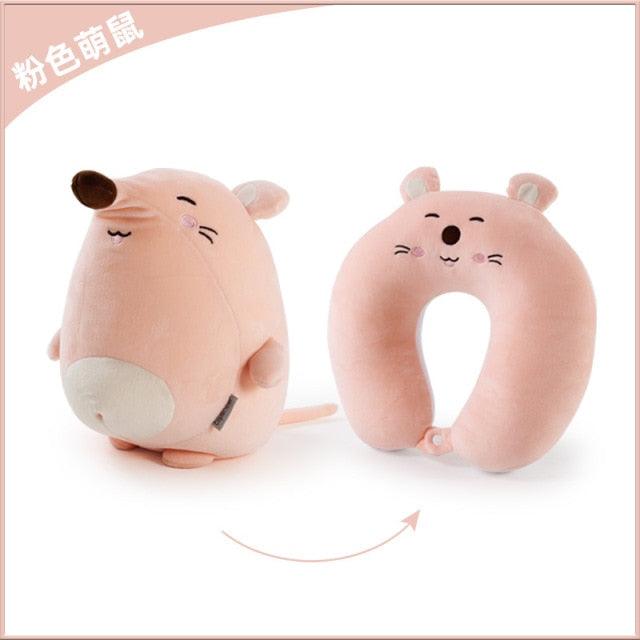 Bubble Kiss Soft Pillow Penguin U-Shaped Sleep Protection Neck Pillow Home Office Nap Body Pillows Travel Car Adult Cute Pillows U-Shaped Neck Pillow Throw Pillow Neck Supporter Foam particle Headrest Office Nap Desktop Pad Headrest