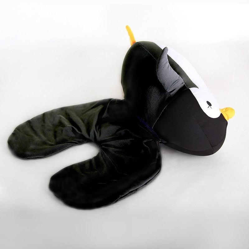 Bubble Kiss Soft Pillow Penguin U-Shaped Sleep Protection Neck Pillow Home Office Nap Body Pillows Travel Car Adult Cute Pillows U-Shaped Neck Pillow Throw Pillow Neck Supporter Foam particle Headrest Office Nap Desktop Pad Headrest