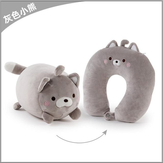 Bubble Kiss Soft Pillow Penguin U-Shaped Sleep Protection Neck Pillow Home Office Nap Body Pillows Travel Car Adult Cute Pillows U-Shaped Neck Pillow Throw Pillow Neck Supporter Foam particle Headrest Office Nap Desktop Pad Headrest