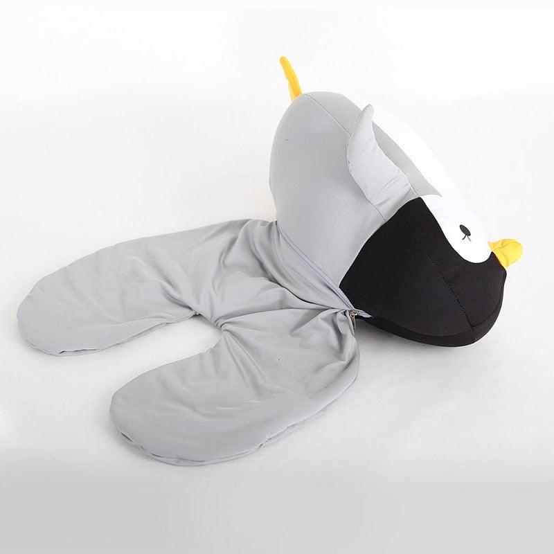 Bubble Kiss Soft Pillow Penguin U-Shaped Sleep Protection Neck Pillow Home Office Nap Body Pillows Travel Car Adult Cute Pillows U-Shaped Neck Pillow Throw Pillow Neck Supporter Foam particle Headrest Office Nap Desktop Pad Headrest