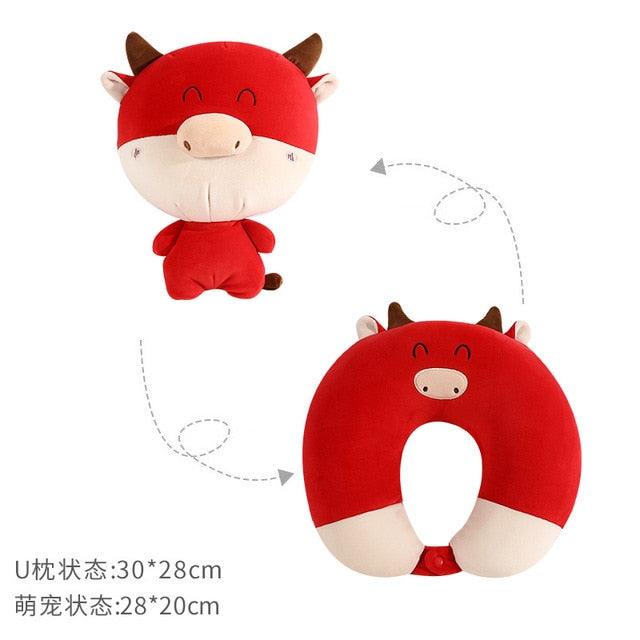 Bubble Kiss Soft Pillow Penguin U-Shaped Sleep Protection Neck Pillow Home Office Nap Body Pillows Travel Car Adult Cute Pillows U-Shaped Neck Pillow Throw Pillow Neck Supporter Foam particle Headrest Office Nap Desktop Pad Headrest