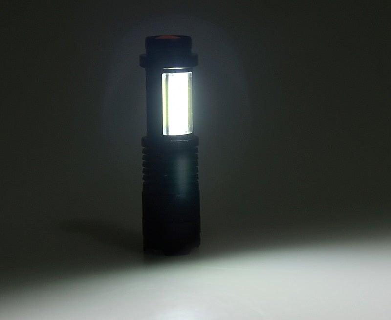 Built in battery XP-G Q5 Zoom Focus Mini led Flashlight Torch Lamp Lantern 2000 Lumen Adjustable Penlight Waterproof T6 light Focus IP65 Water-Resistant Portable for Indoor and Outdoor Camping Hiking