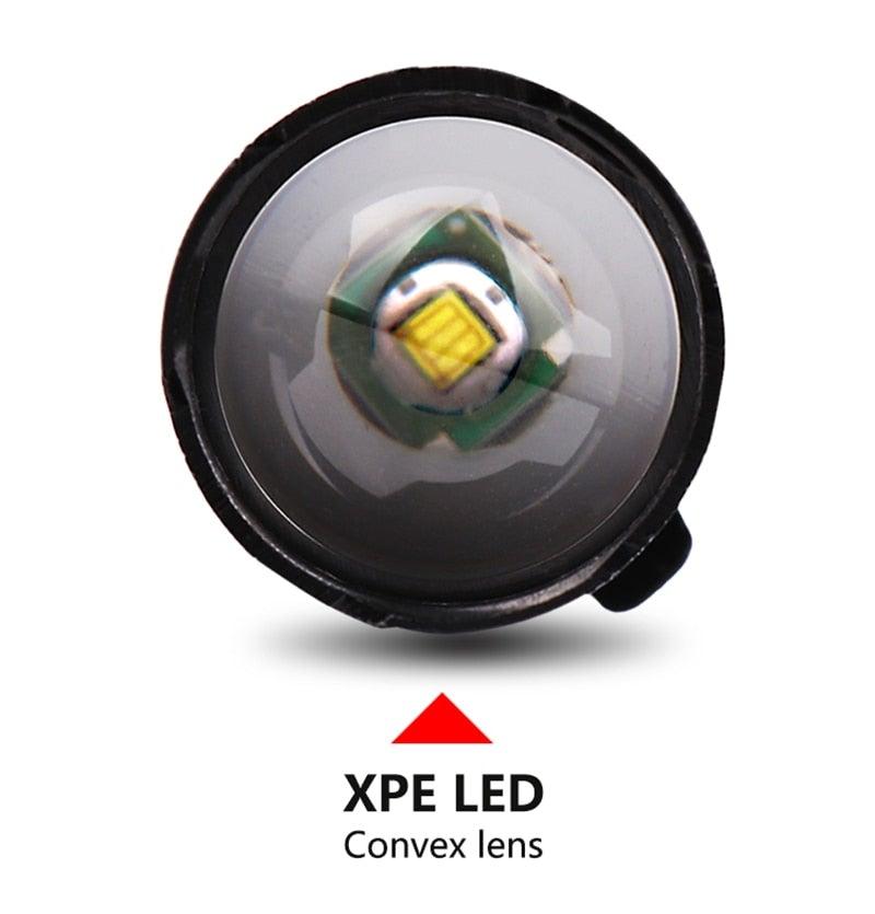 Built in battery XP-G Q5 Zoom Focus Mini led Flashlight Torch Lamp Lantern 2000 Lumen Adjustable Penlight Waterproof T6 light Focus IP65 Water-Resistant Portable for Indoor and Outdoor Camping Hiking