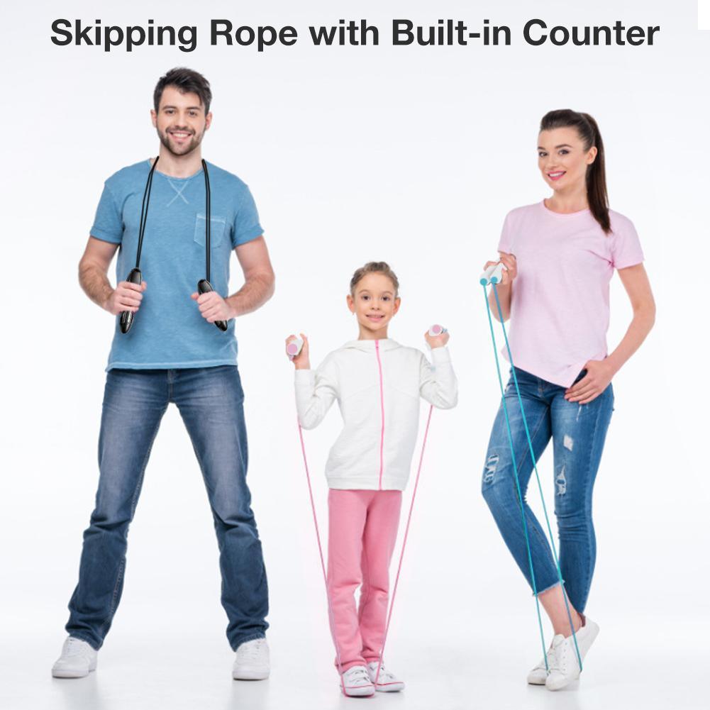 Built-in Rolling Pin Counter Jump Rope Skipping Rope Speed Rope For Boxing Jumping Training Lose Weight Fitness Digital Weight Calories Time Setting Skipping Rope With Counter For Indoor And Outdoor Exercise