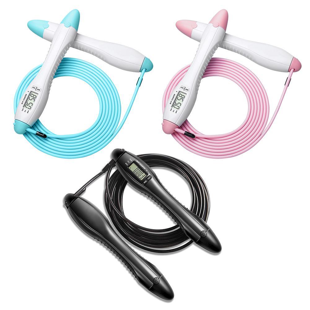 Built-in Rolling Pin Counter Jump Rope Skipping Rope Speed Rope For Boxing Jumping Training Lose Weight Fitness Digital Weight Calories Time Setting Skipping Rope With Counter For Indoor And Outdoor Exercise