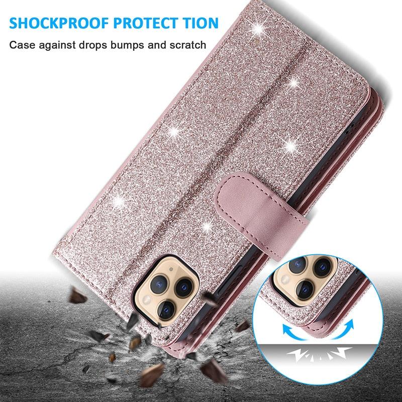 Business Blue New Cards Flip Leather Case For iPhone 14 13 12 11 Pro Max 10 X 6 6s 7 8 Plus XR XS Max Multifunctional Wallet Phone Case Multi-Card Wallet Leather iphone Case