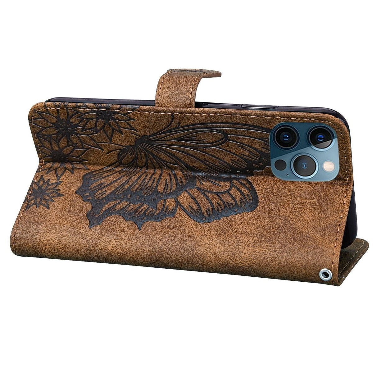 Butterfly Leather Flip Cover For iPhone 14 X XS XR 13 12 11 Pro Max 12 MINI Phone Wallet Case PU Leather Wallet Case Butterfly Flower Pattern Design Magnetic Flip Case Shockproof Protective Cover