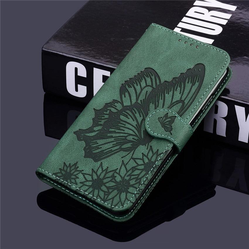 Butterfly Leather Flip Cover For iPhone 14 X XS XR 13 12 11 Pro Max 12 MINI Phone Wallet Case PU Leather Wallet Case Butterfly Flower Pattern Design Magnetic Flip Case Shockproof Protective Cover
