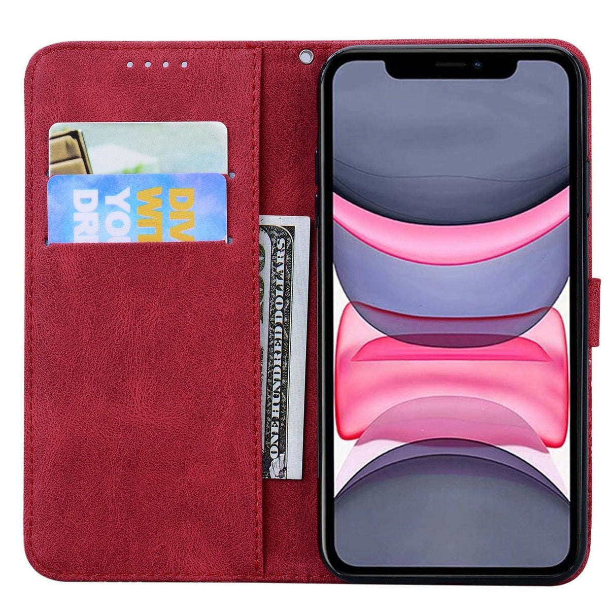 Butterfly Leather Flip Cover For iPhone 14 X XS XR 13 12 11 Pro Max 12 MINI Phone Wallet Case PU Leather Wallet Case Butterfly Flower Pattern Design Magnetic Flip Case Shockproof Protective Cover
