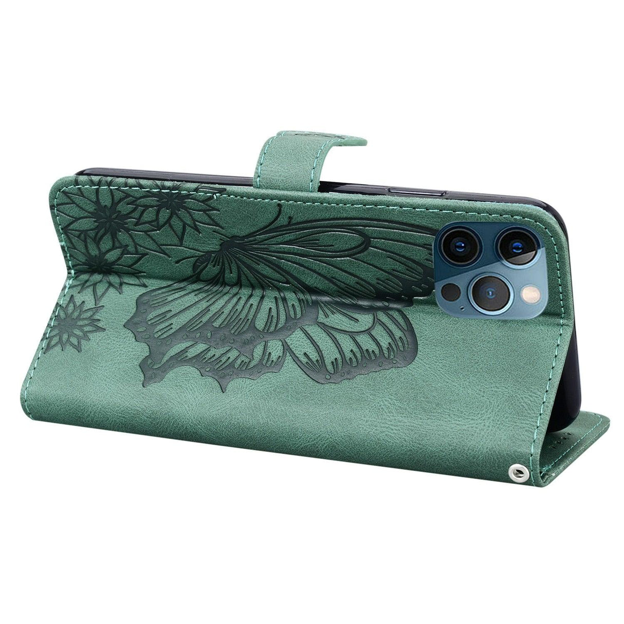 Butterfly Leather Flip Cover For iPhone 14 X XS XR 13 12 11 Pro Max 12 MINI Phone Wallet Case PU Leather Wallet Case Butterfly Flower Pattern Design Magnetic Flip Case Shockproof Protective Cover