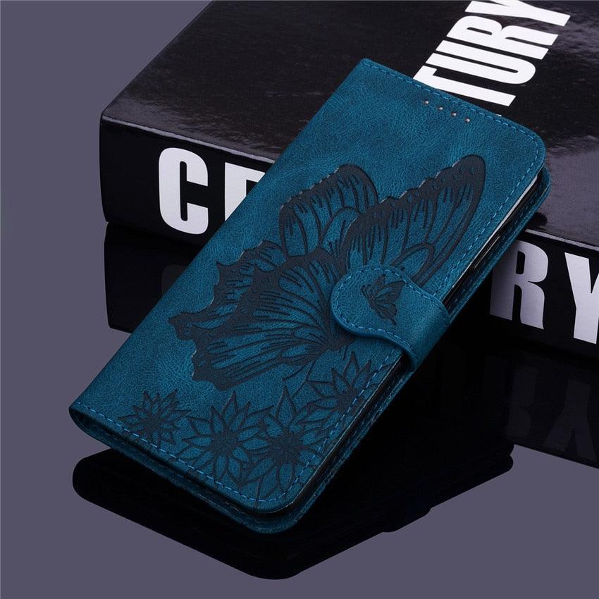 Butterfly Leather Flip Cover For iPhone 14 X XS XR 13 12 11 Pro Max 12 MINI Phone Wallet Case PU Leather Wallet Case Butterfly Flower Pattern Design Magnetic Flip Case Shockproof Protective Cover