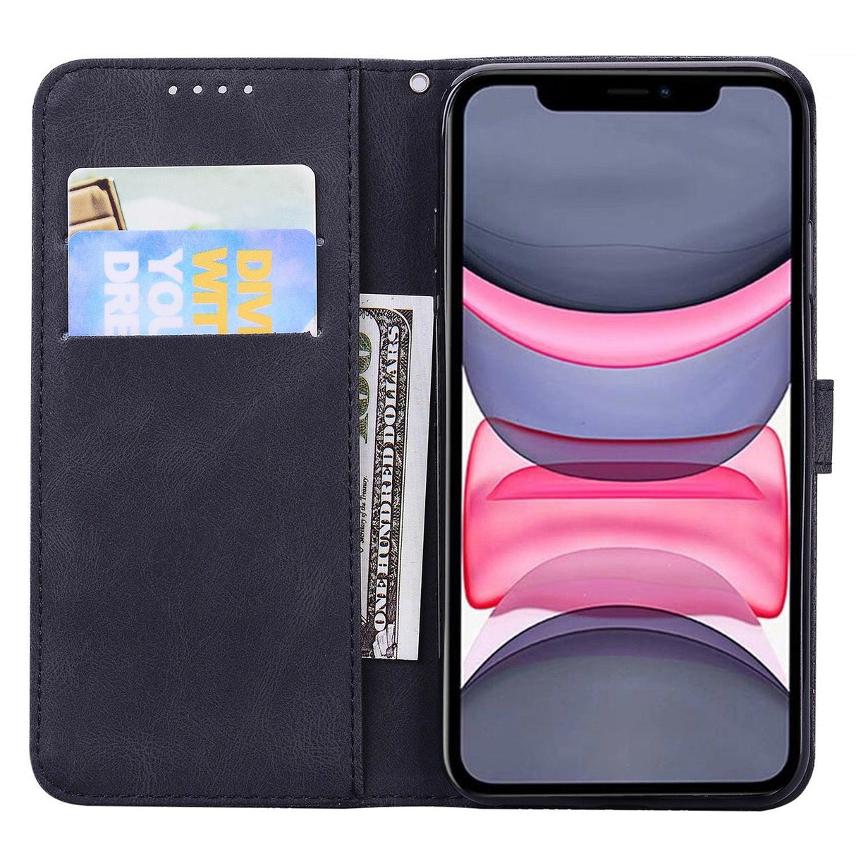 Butterfly Leather Flip Cover For iPhone 14 X XS XR 13 12 11 Pro Max 12 MINI Phone Wallet Case PU Leather Wallet Case Butterfly Flower Pattern Design Magnetic Flip Case Shockproof Protective Cover