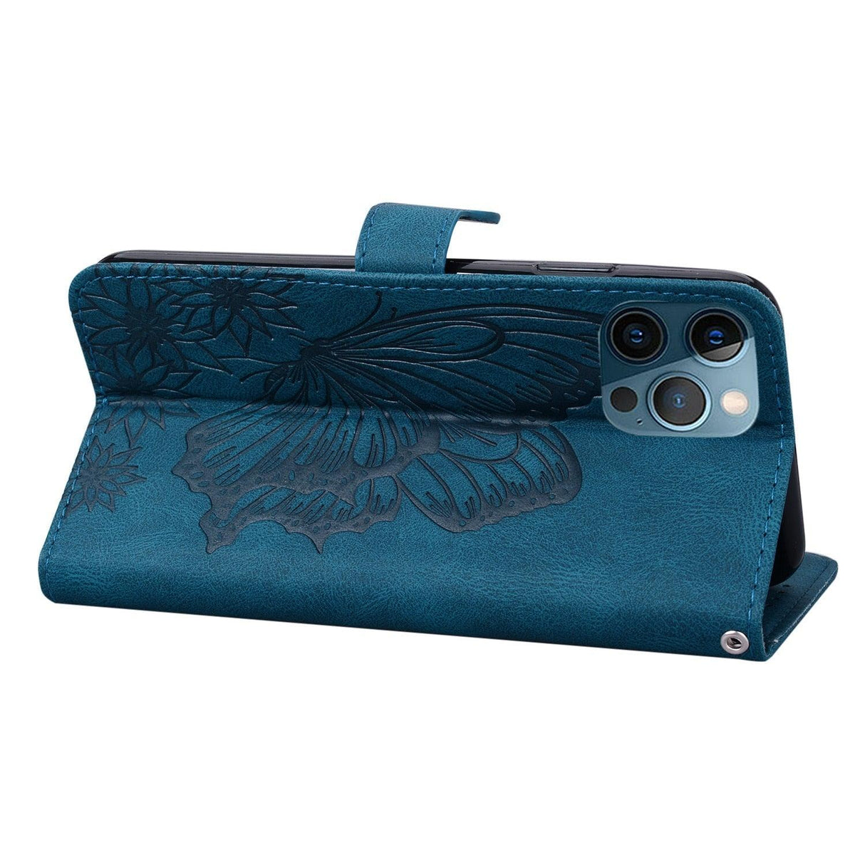 Butterfly Leather Flip Cover For iPhone 14 X XS XR 13 12 11 Pro Max 12 MINI Phone Wallet Case PU Leather Wallet Case Butterfly Flower Pattern Design Magnetic Flip Case Shockproof Protective Cover