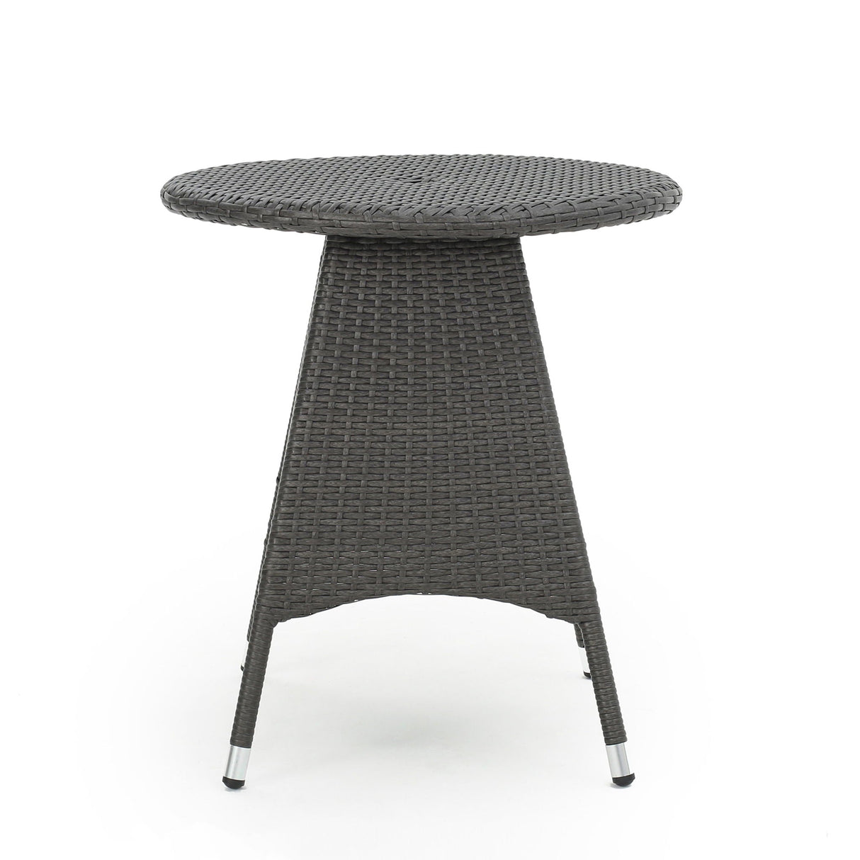 Outdoor Rattan Bistrotable With Surface Round - Gray by Couch.com