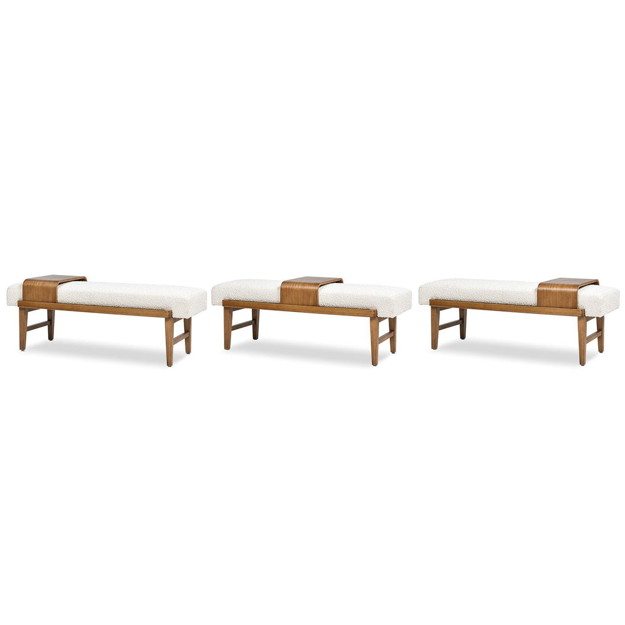 Billie - Modern Telephone Bench With Sliding Shelf - Ivory White by Couch.com