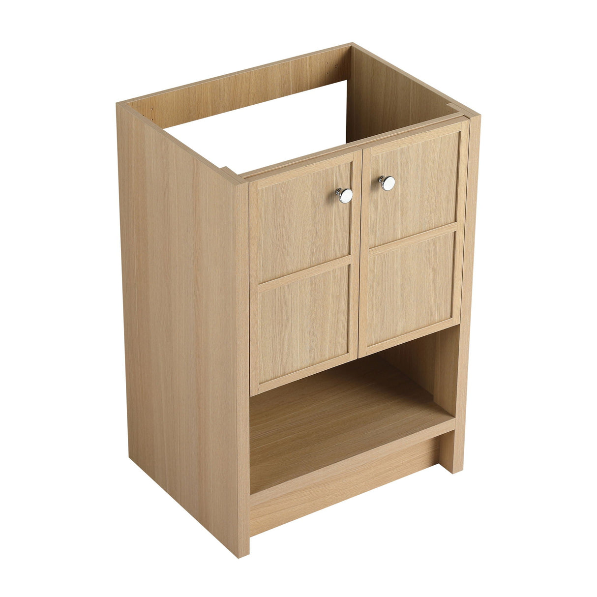 Modern Freestanding Bathroom Vanity With 2 Soft Closing Doors, Excluding Sink - Oak by Couch.com