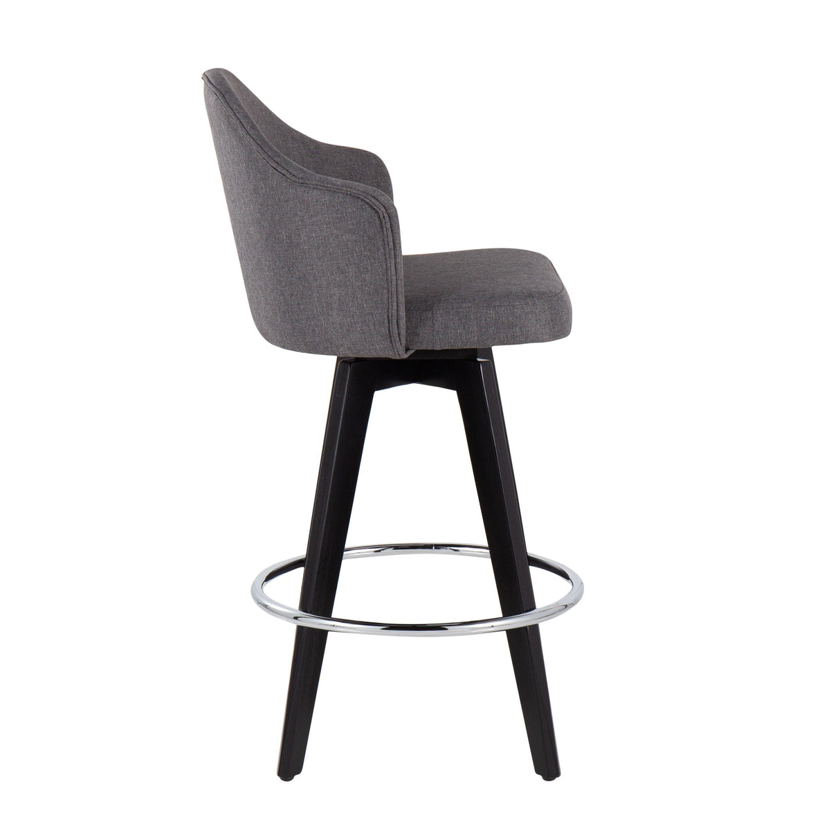 Ahoy - Contemporary Fixed Height Counter Stool With Round Footrest (Set of 2) by Couch.com