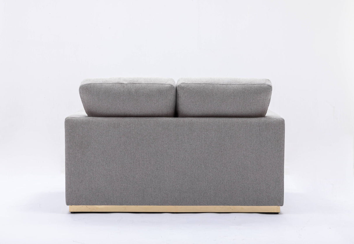 Valin - Linen Loveseat For Living Room - Gray by Couch.com