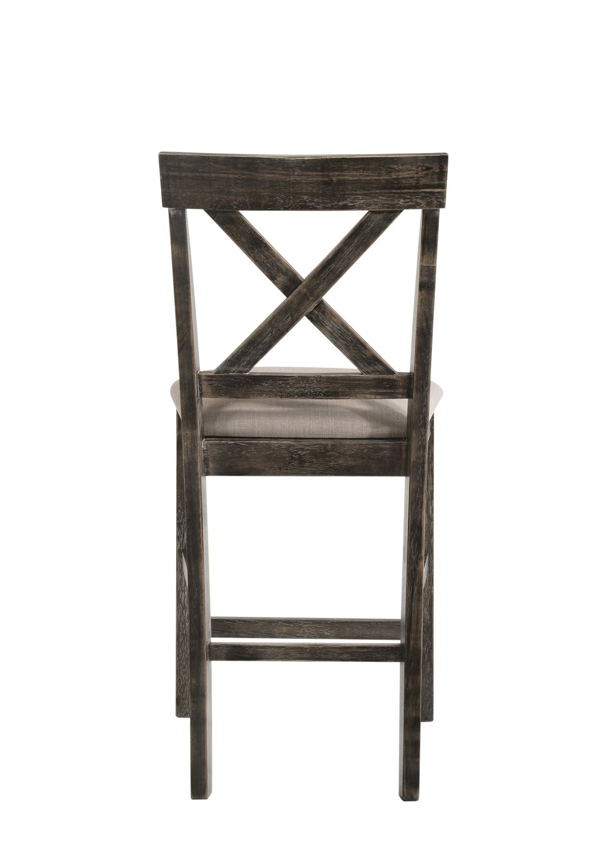 Martha II Weathered Counter Height Chair Set of 2 - Gray / Tan