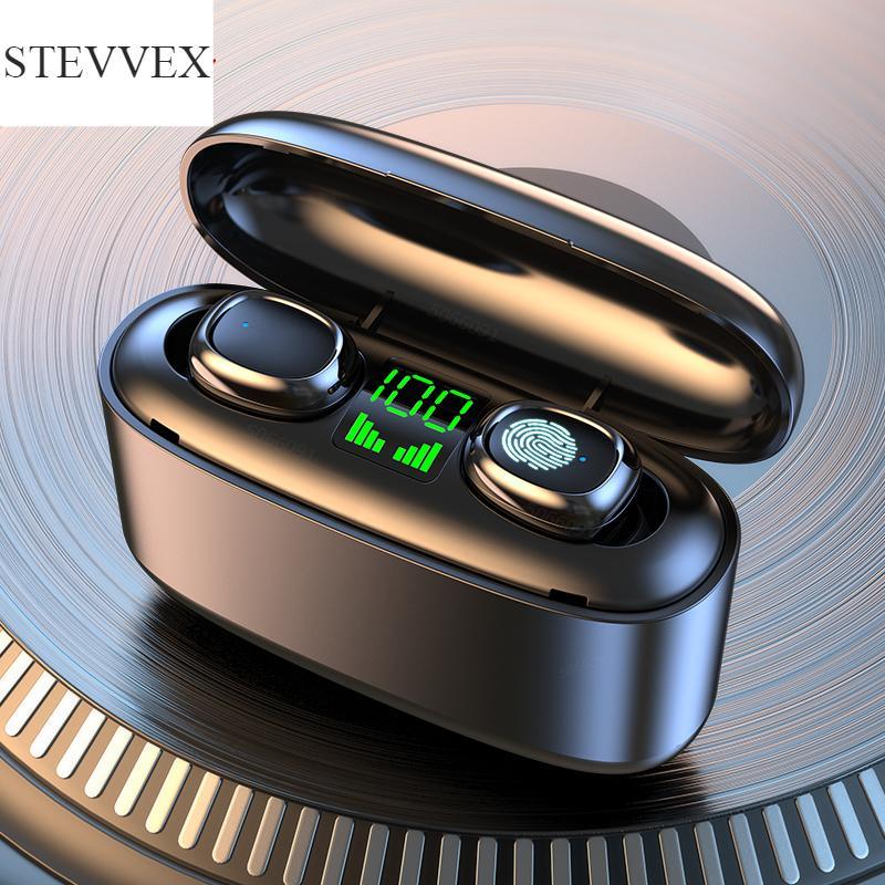 STEVVEX Wireless Headphones Bluetooth Earphones 5.0 with Mic Sports Waterproof Headsets Touch Control Mini In-ear Music Earbuds