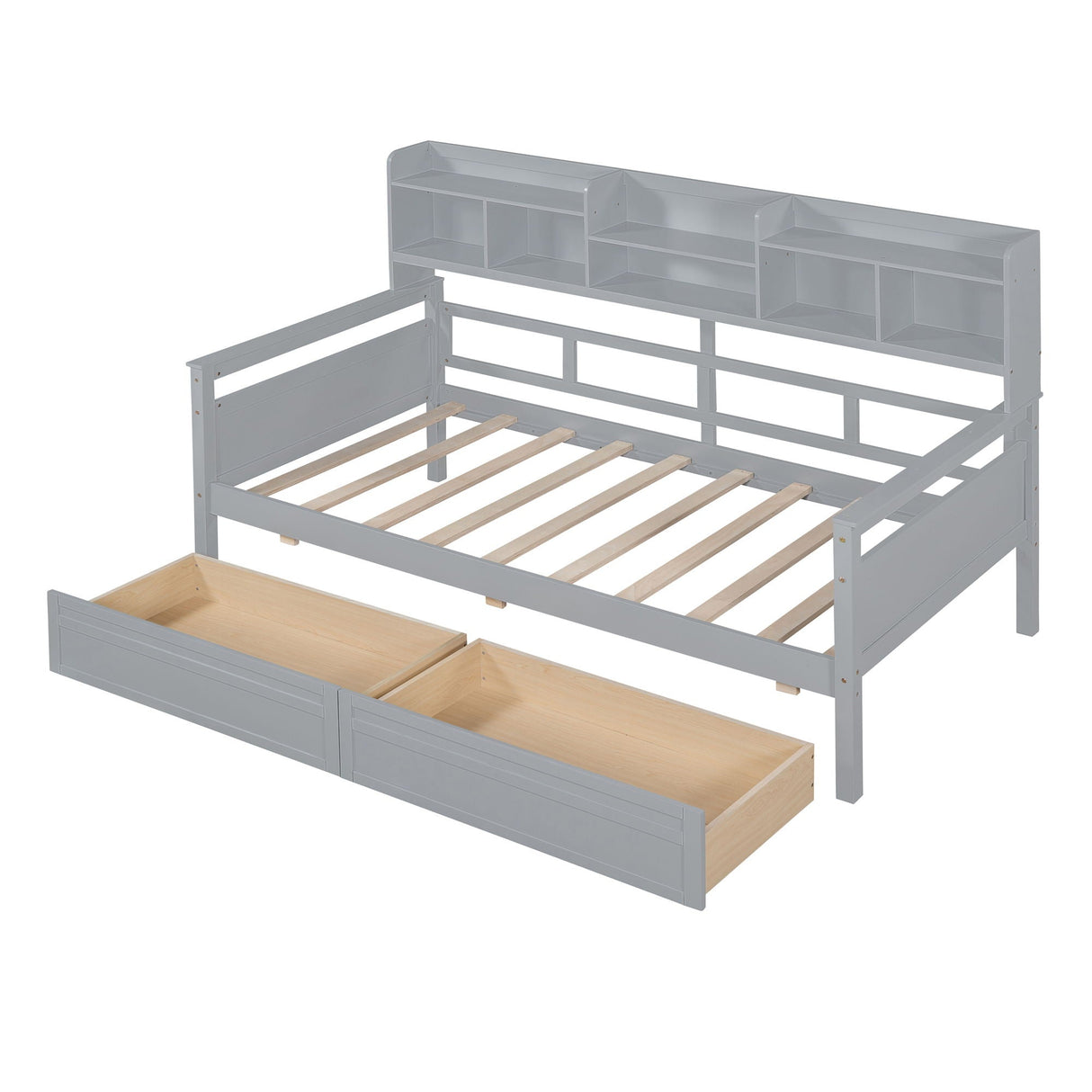 Daybed, Slat Support, With Bedside Shelves And 2 Drawers by Couch.com