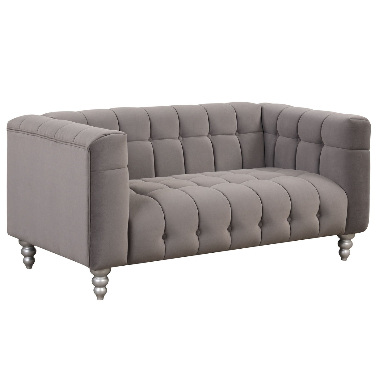 Modern Sofa Dutch Fluff Upholstered Sofa With Wood Legs, Buttoned Tufted Backrest by Couch.com