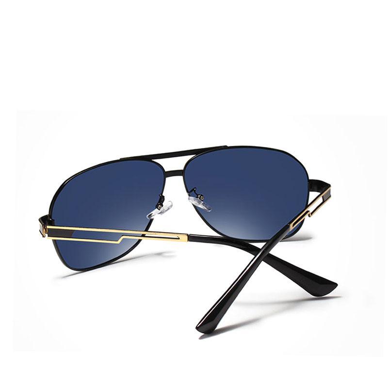 Luxury NEW Model Business Men Square Polarized Sunglasses Male Eyewear Aviation Alloy Frame With UV400 Protection and High Quality Metal Frame