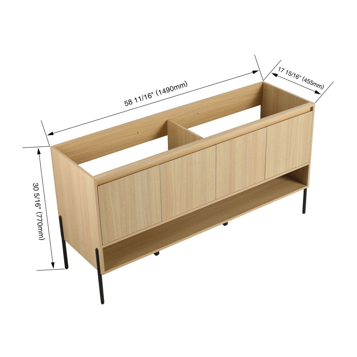 Modern Freestanding Bathroom Vanity With Soft Close Cabinet Doors by Couch.com