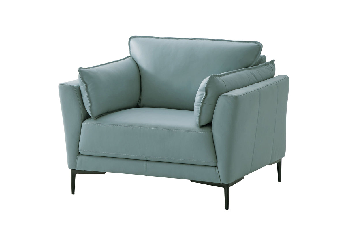 Mesut - Top Grain Leather Chair - Green by Couch.com