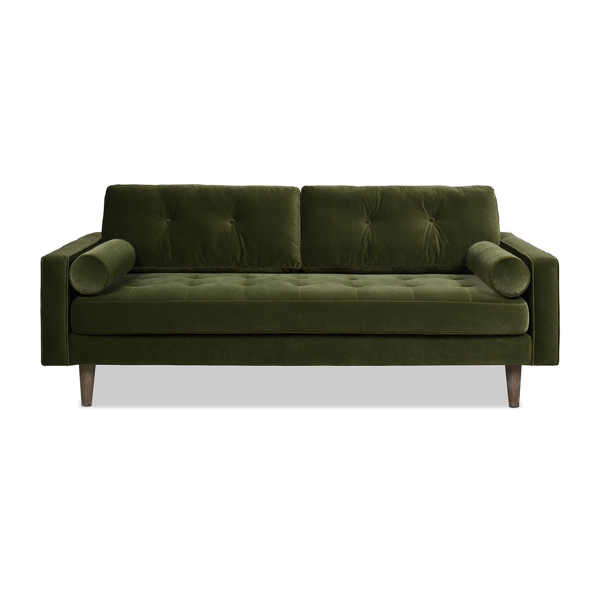 Nicholas - Mid-Century Modern Sofa - Olive Green by Couch.com