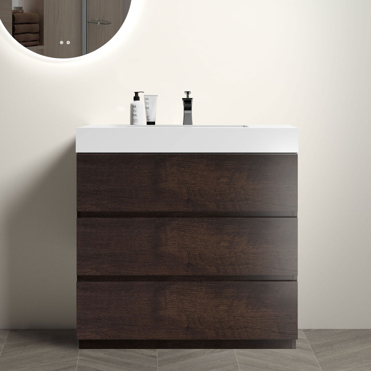 Alice - Bathroom Vanity With Large Storage, Freestanding