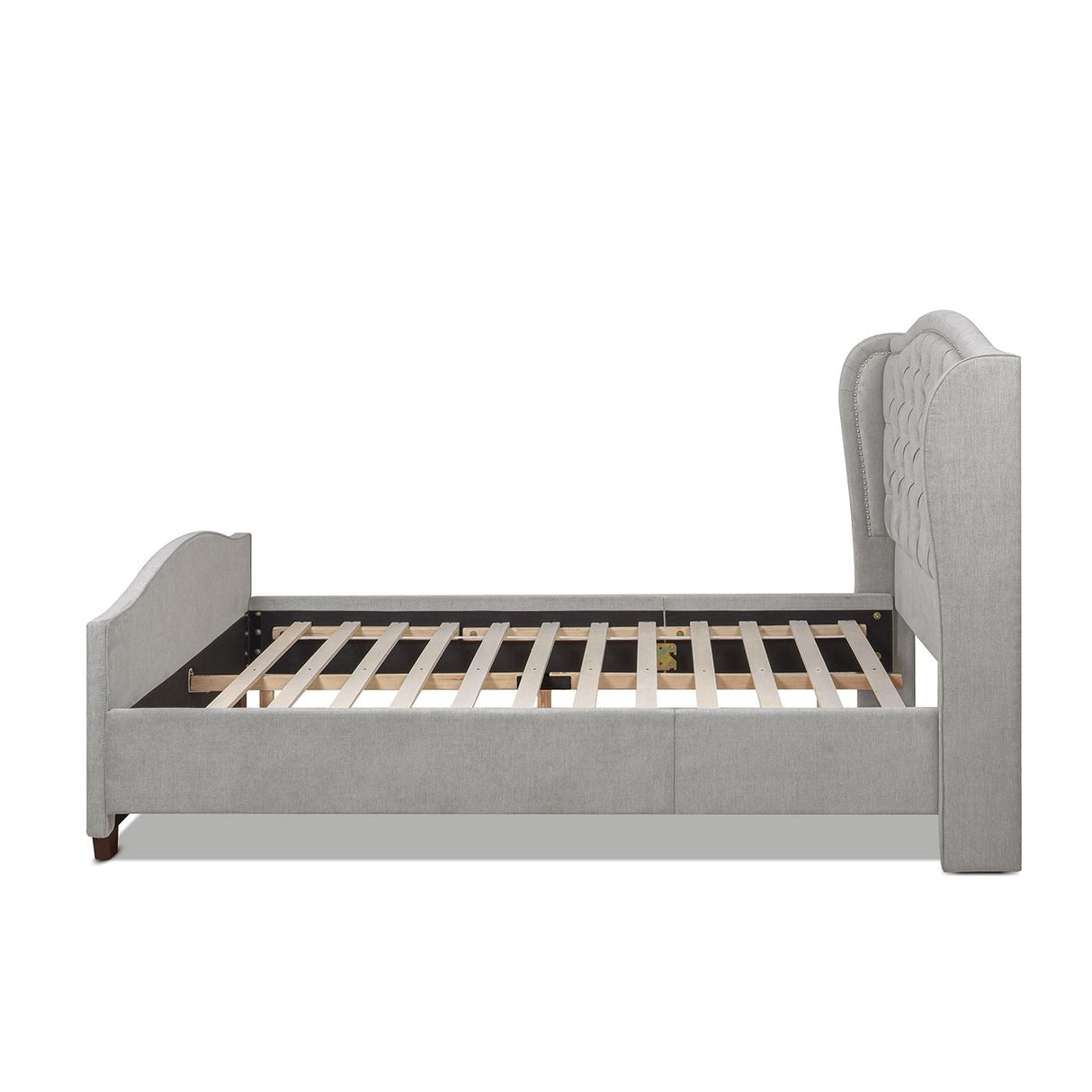 Fontana - Handcrafted Wingback Upholstered Platform Bed Frame by Couch.com