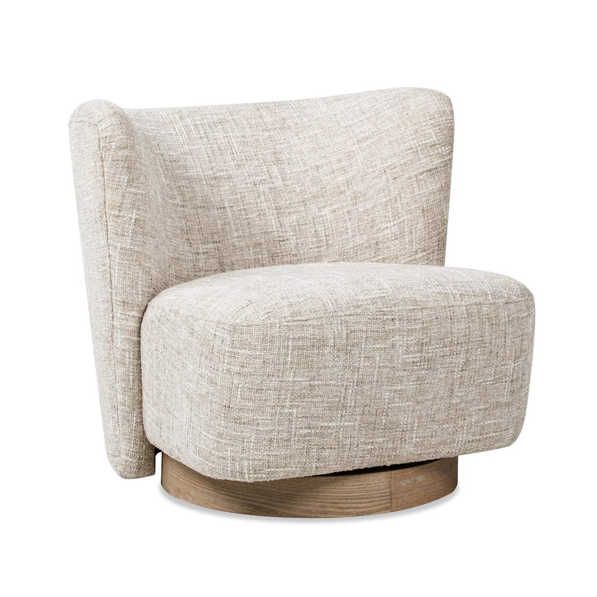 Miranda - Armless Swivel Accent Chair - Natural Gray by Couch.com