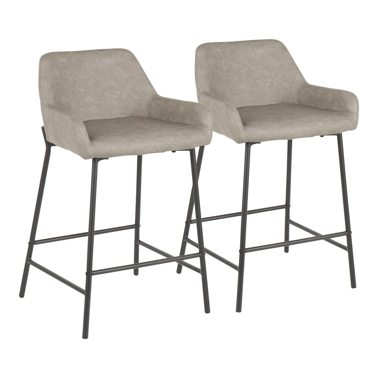 Daniella - Industrial Fixed Height Counter Stool (Set of 2) by Couch.com
