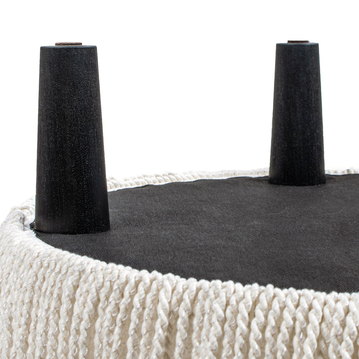 Yolanda - Round Upholstered Accent Ottoman - Almond White by Couch.com