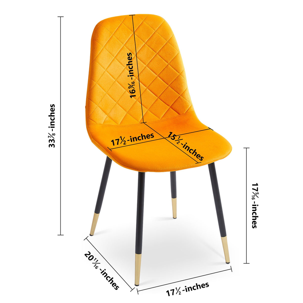 Velvet Tufted Accent Chairs With Golden Color Metal Legs, Modern Dining Chairs For Living Room by Couch.com