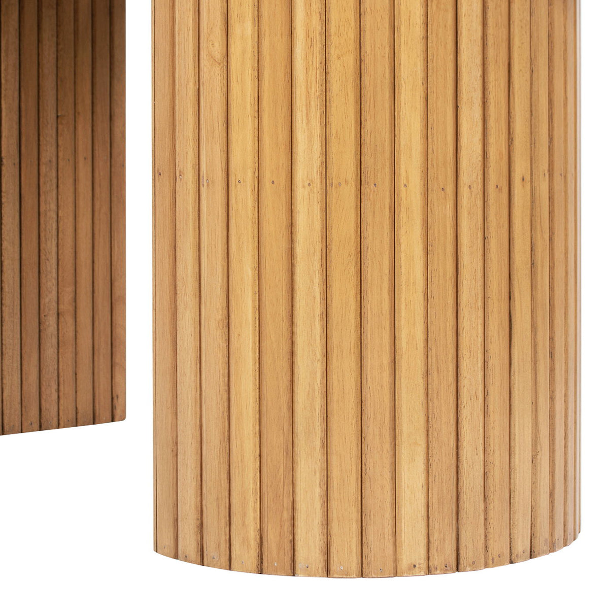 Couch.com Jesse Single Drawer Fluted Oval Console Desk Honey Brown, Durable Design, Wood Construction, Light Brown Finish by Couch.com