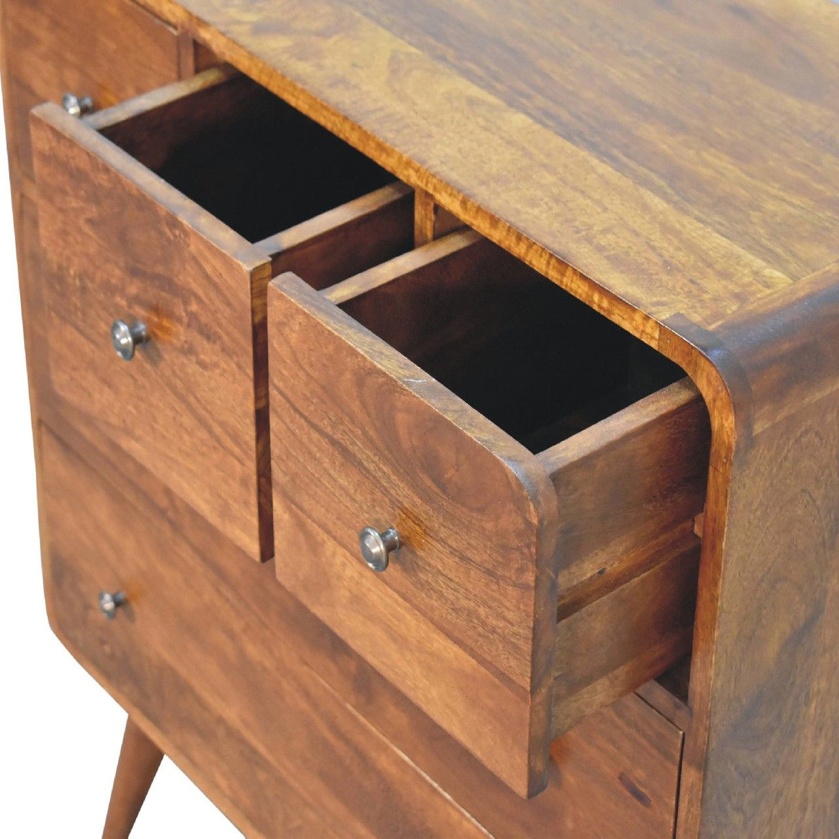 3 Over 2 Curved Chest - Brown by Couch.com
