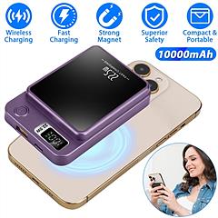10000mAh 2-In-1 Magnetic Wireless Power Bank by DirectDeals