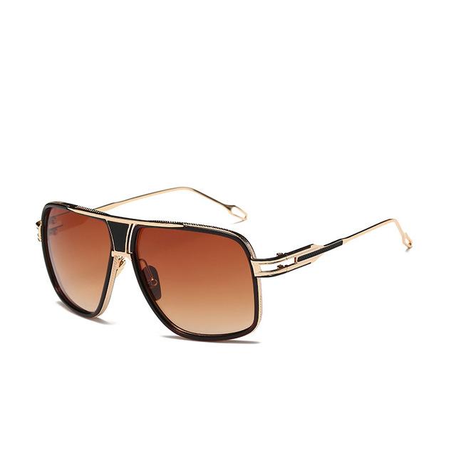 NEW Elegant Luxury Trend Driving Sunglasses Gold Big Frame Oversized Square For Man and Women Sunglasses