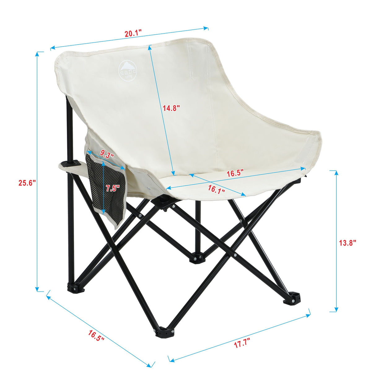 2 Pieces Outdoor Camping Chairs Folding / Portable, Comfortable Seating, Durable Steel Fram by Couch.com