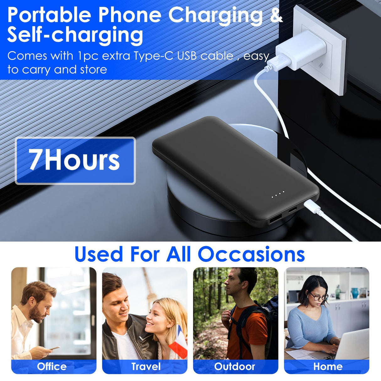 10,000mAh Portable Power Bank by DirectDeals