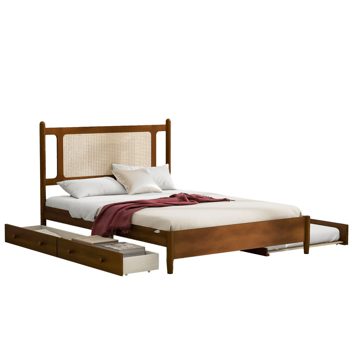 Platform Bed With 2 Big Drawers & Trundle by Couch.com