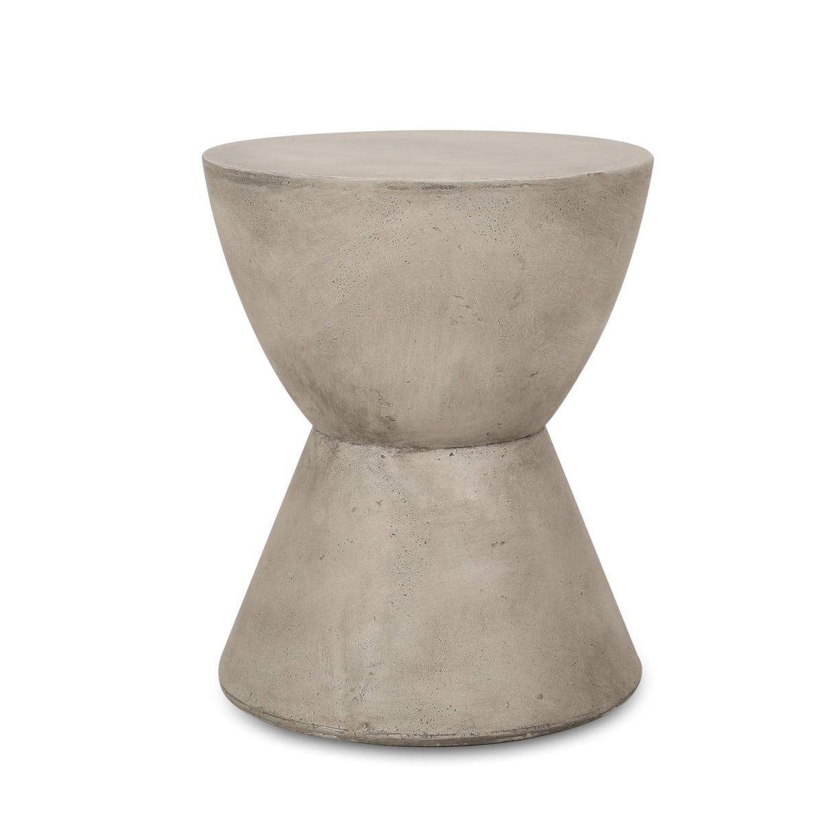 Outdoor Hourglass Shaped Side Table - Light Gray by Couch.com