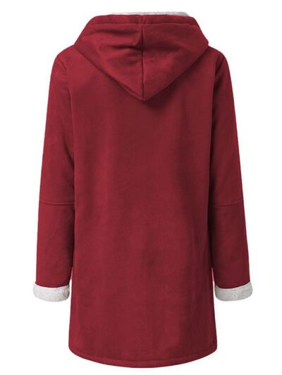 Full Size Pocketed Long Sleeve Hooded Toggle Jacket – Stylish & Functional Outerwear for Women