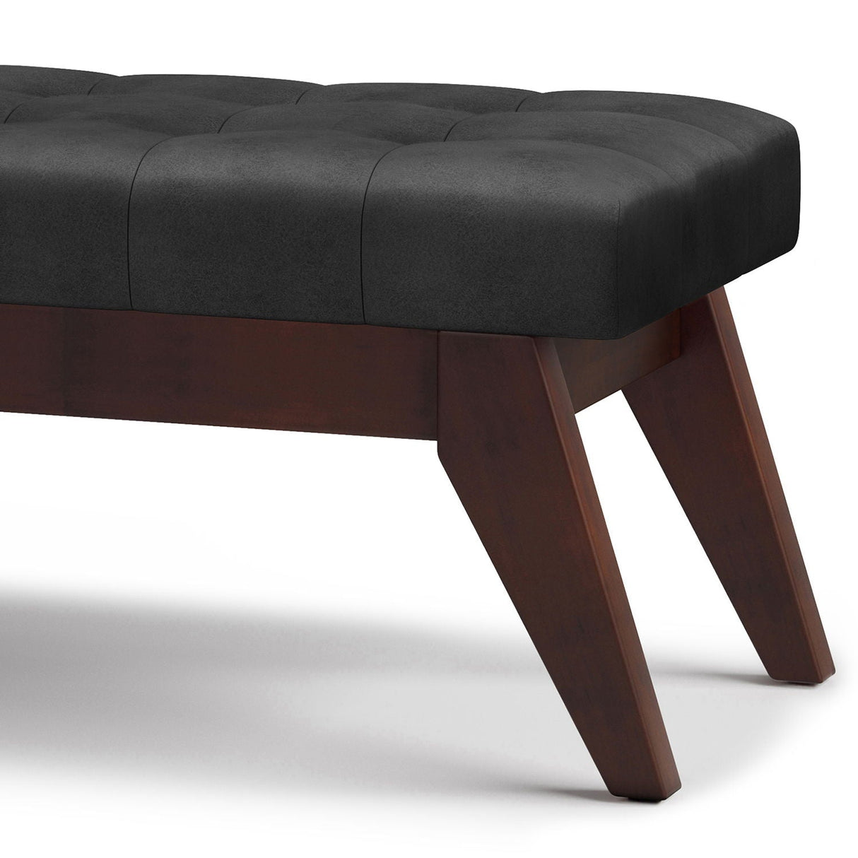 Draper - Upholstered Mid Century Tufted Ottoman Bench by Couch.com