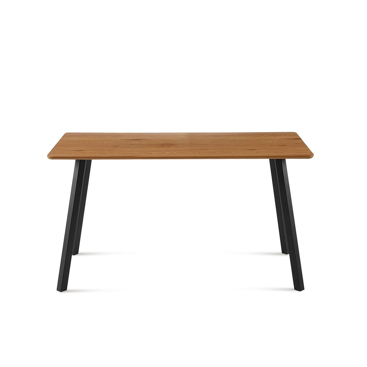 Modern Design Rectangle MDF Restaurant Wooden Dining Table With Metal Frame - Walnut by Couch.com